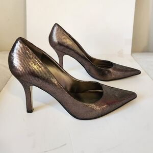 Nine West Shimmering Bronze Heels